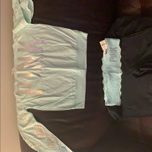 SOLD!Victoria’s Secret PINK powder/ light blue set